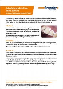 Zahnfleischbehandlung ohne Spritze Infoblatt